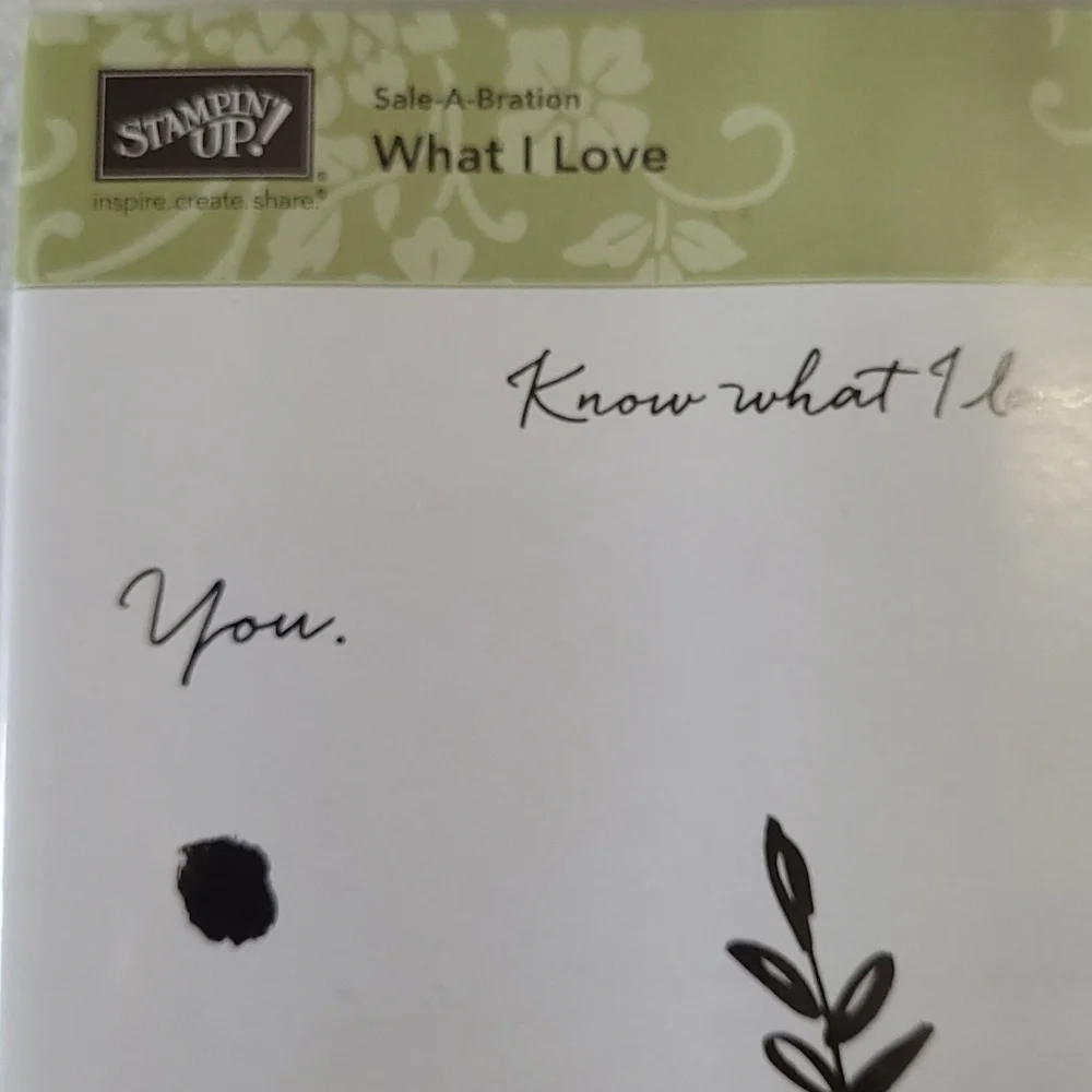 NEW Stampin'Up! clear stamp set photopolymer rubber what I love Two Step Retired